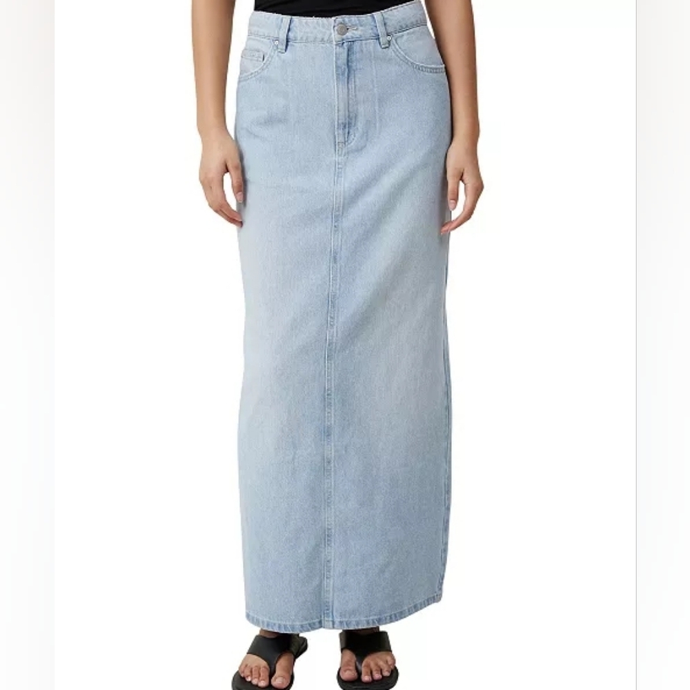 Cotton On -  Blake Denim Maxi Skirt in Blue  Jean